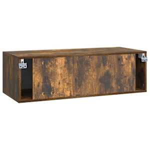 Nástěnná TV skříň Kouřový dub 98 x 41 x 30 cm Kompozitní dřevo - obrázek 8