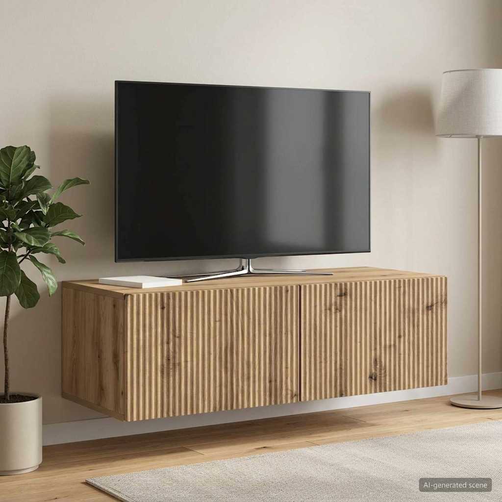 Seinälle asennettava TV-kaappi Artisaanitammi 98 x 41 x 30 cm - Image 4