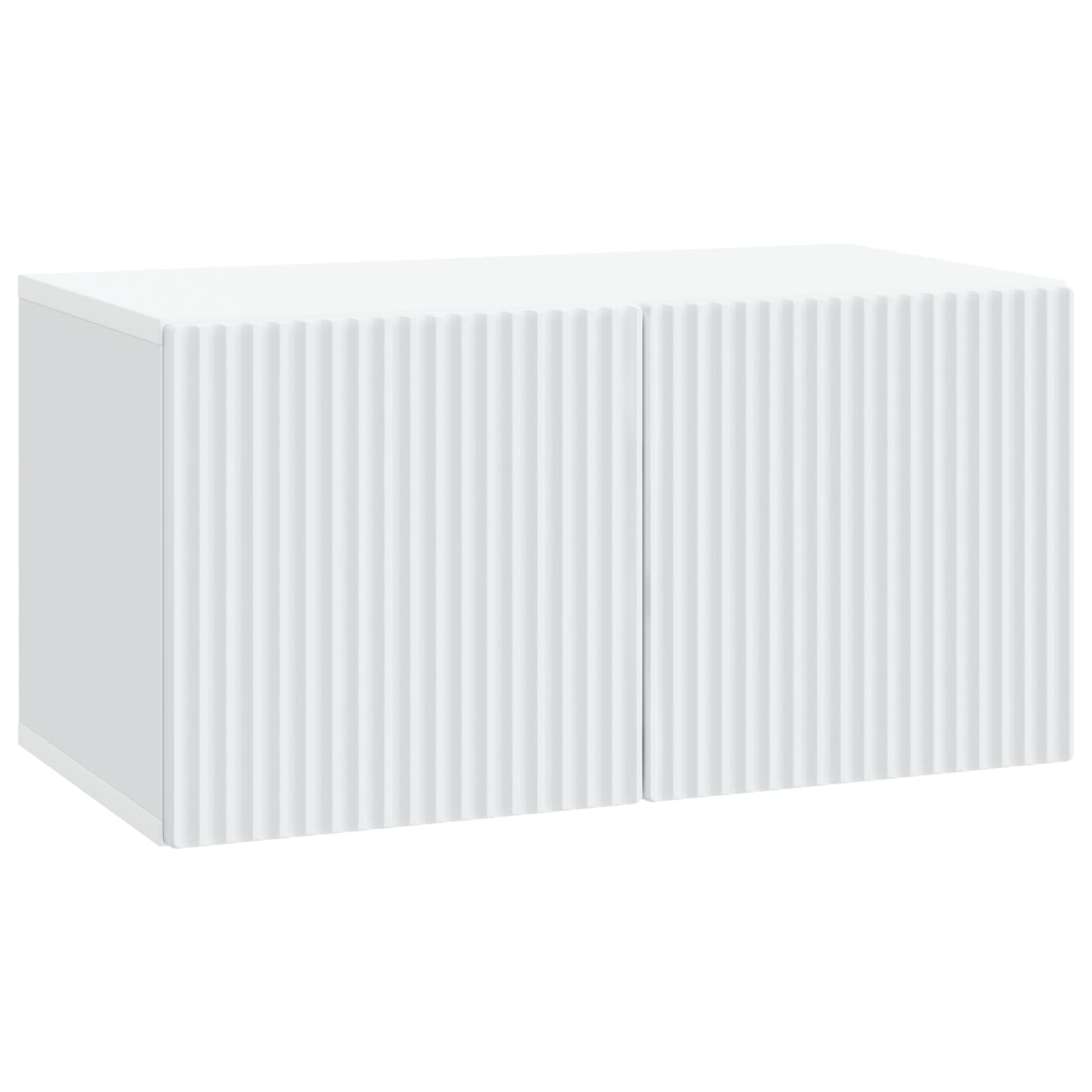 vidaXL Oglindă TV montată pe perete Pe perete Alb 59,5 x 31 x 30 cm