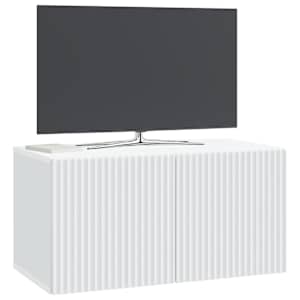 Nástěnná TV skříň Bílá 59,5 x 31 x 30 cm Kompozitní dřevo - obrázek 3