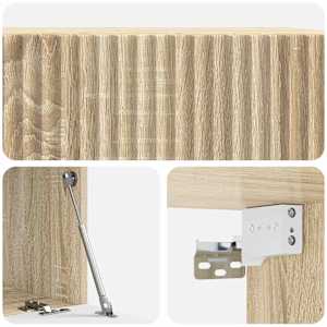 Nástěnná TV skříň Dub sonoma 59,5 x 31 x 30 cm Kompozitní dřevo - obrázek 9