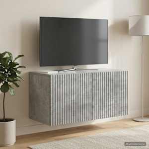 Nástěnná TV skříň Nástěnný Betonově šedá 59,5 x 31 x 30 cm - obrázek 4