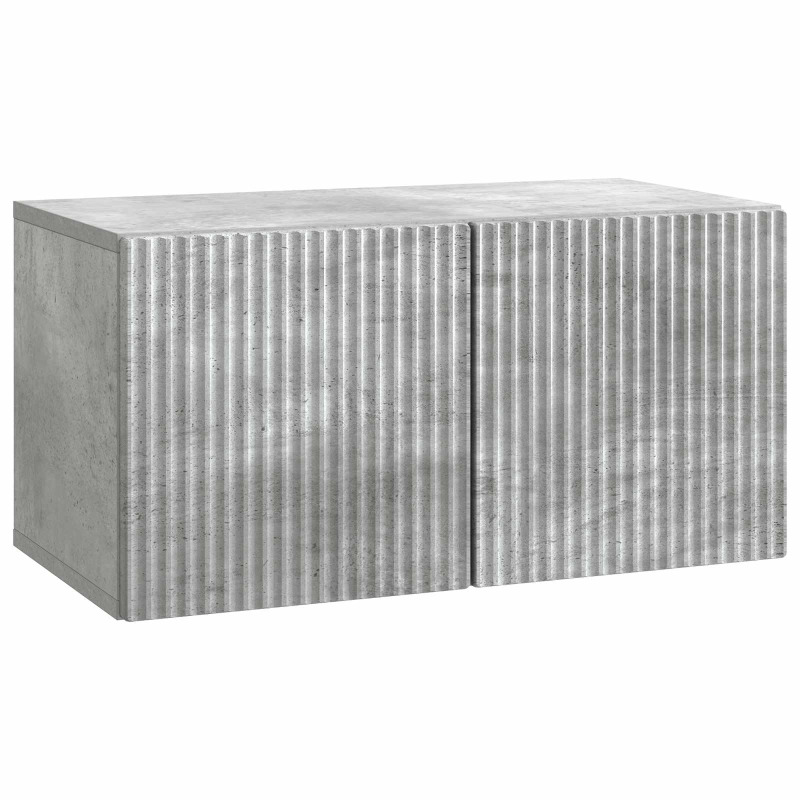 vidaXL Oglindă TV montată pe perete Gri Beton 59,5 x 31 x 30 cm