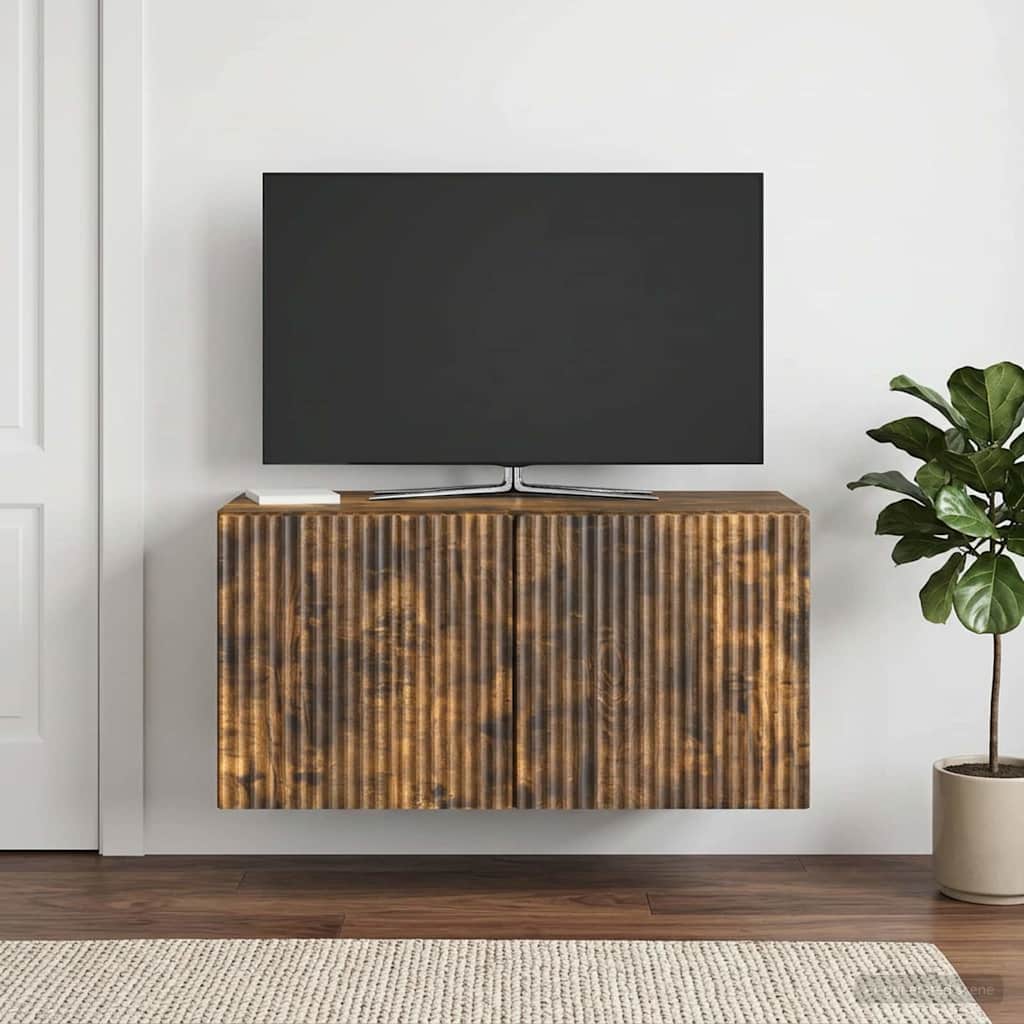 Seinälle asennettava TV-kaappi Savutammi 59,5 x 31 x 30 cm - Image 4