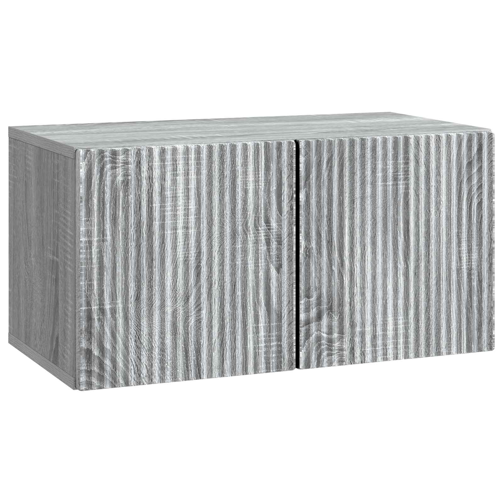 vidaXL Oglindă TV montată pe perete Sonoma gri 59,5 x 31 x 30 cm
