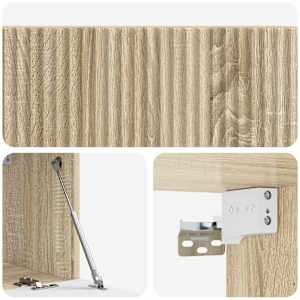 Nástěnná TV skříň Dub sonoma 78,5 x 31 x 30 cm Kompozitní dřevo - obrázek 9