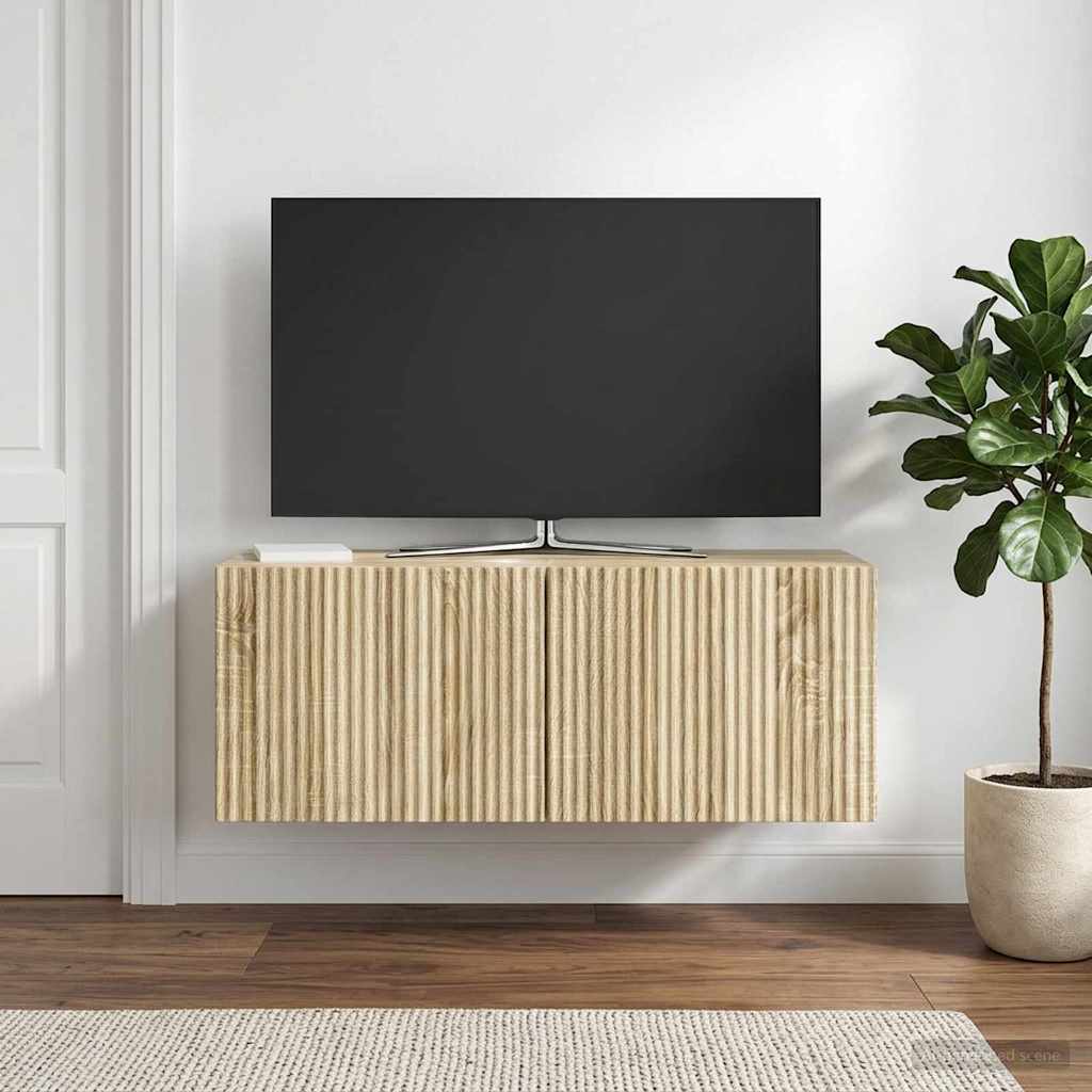 Seinälle asennettava TV-kaappi Sonoma-tammi 78,5 x 31 x 30 cm