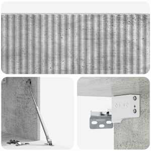 Nástěnná TV skříň Nástěnný Betonově šedá 78,5 x 31 x 30 cm - obrázek 9