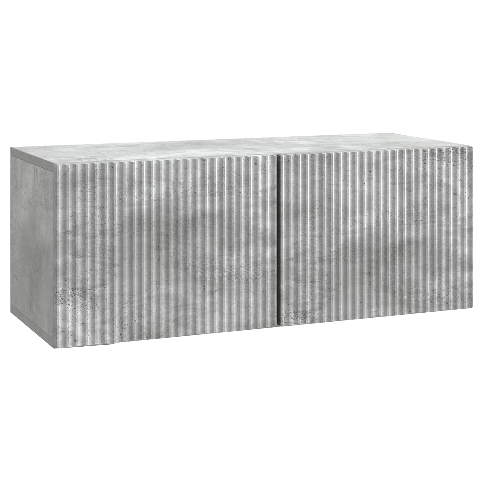 vidaXL Oglindă TV montată pe perete Gri Beton 78,5 x 31 x 30 cm