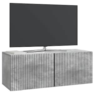 Nástěnná TV skříň Nástěnný Betonově šedá 78,5 x 31 x 30 cm - obrázek 3