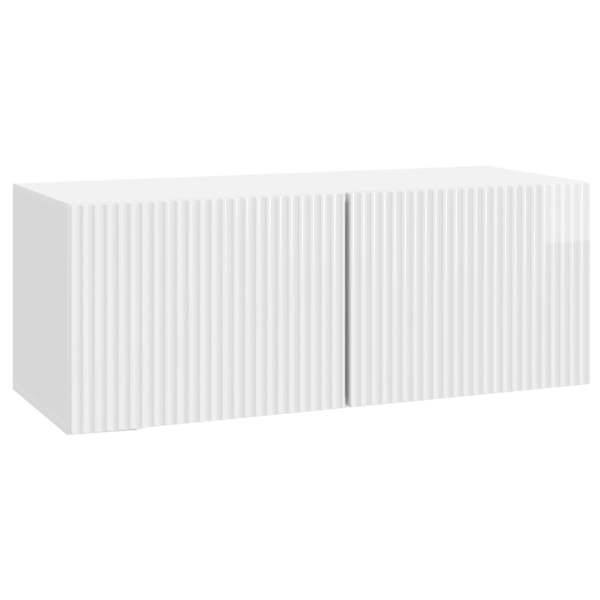vidaXL Rippuv TV kapp 78,5 x 31 x 30 cm K&otilde;rgl&auml;ikega valge Tehispuit