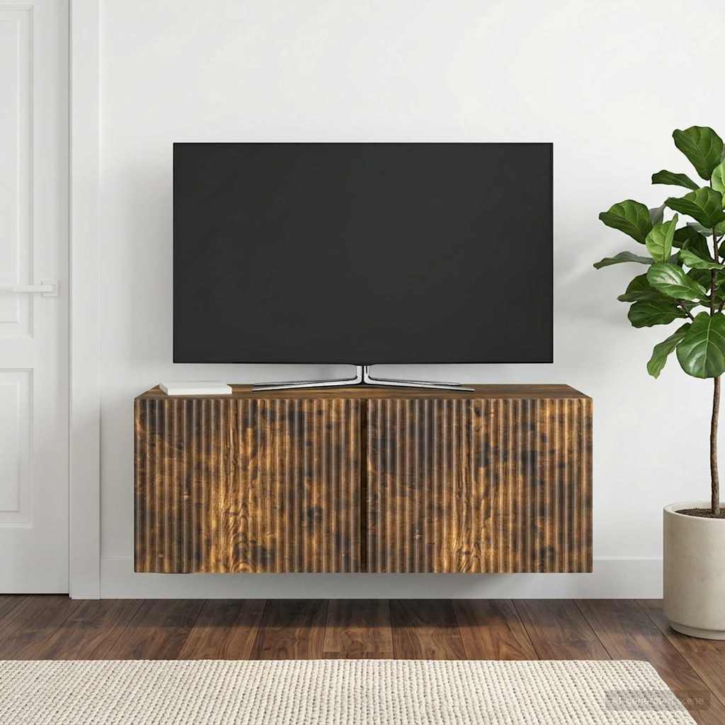 Seinälle asennettava TV-kaappi Savutammi 78,5 x 31 x 30 cm - Image 4