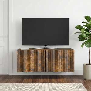 Nástěnná TV skříň Nástěnný Kouřový dub 78,5 x 31 x 30 cm - obrázek 4