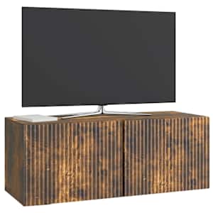 Nástěnná TV skříň Nástěnný Kouřový dub 78,5 x 31 x 30 cm - obrázek 3