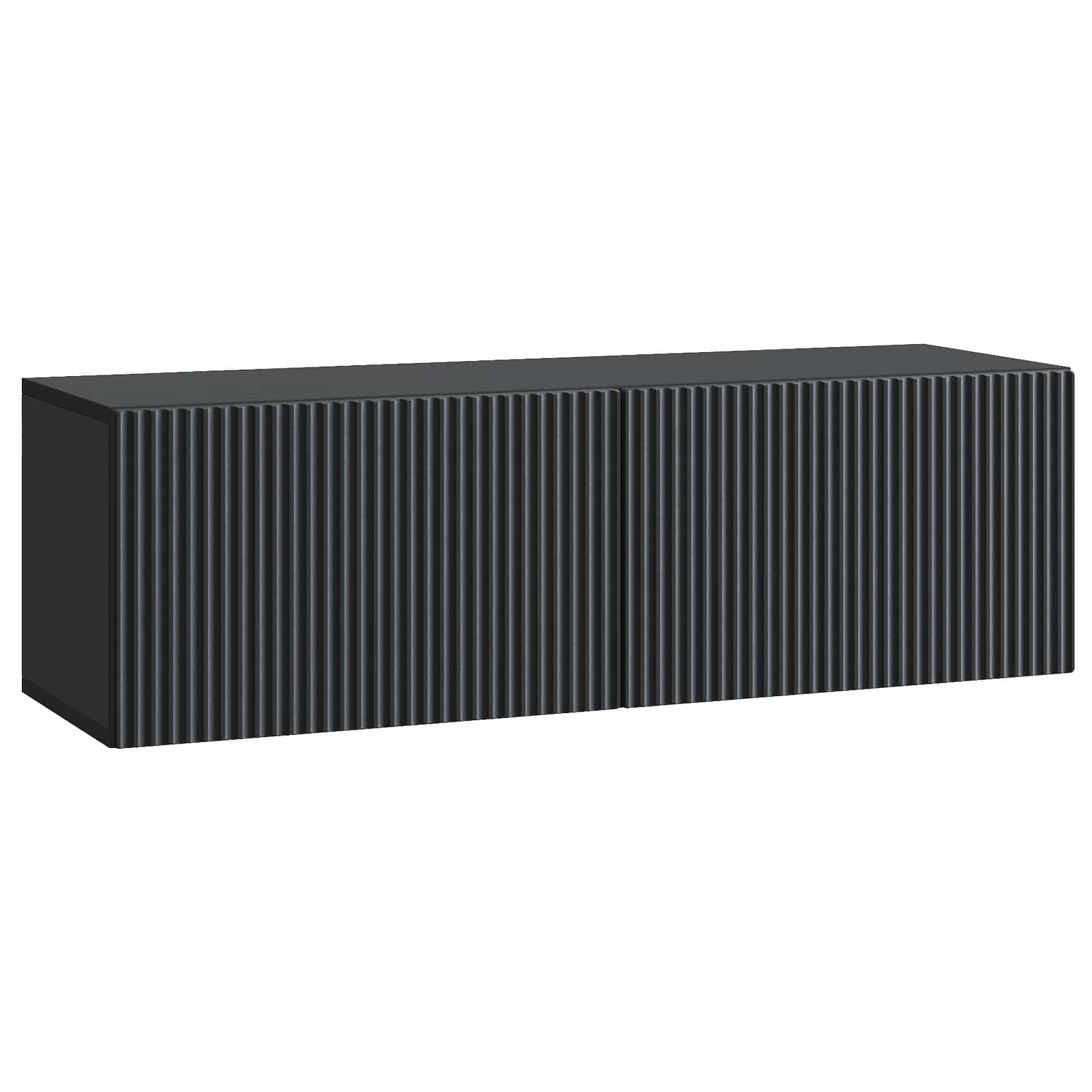 vidaXL Oglindă TV montată pe perete Pe perete Negru 98 x 31 x 30 cm