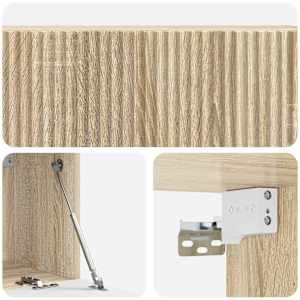 Nástěnná TV skříň Dub sonoma 98 x 31 x 30 cm Kompozitní dřevo - obrázek 9