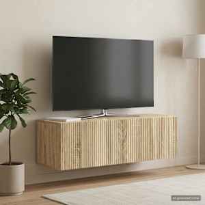 Nástěnná TV skříň Dub sonoma 98 x 31 x 30 cm Kompozitní dřevo - obrázek 4
