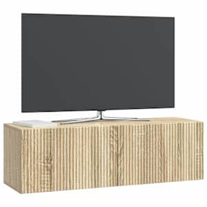 Nástěnná TV skříň Dub sonoma 98 x 31 x 30 cm Kompozitní dřevo - obrázek 3