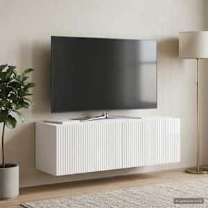 Nástěnná TV skříň Bílá s vysokým leskem 98 x 31 x 30 cm - obrázek 4