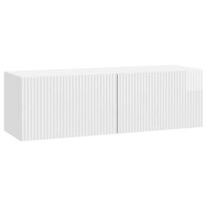 Nástěnná TV skříň Bílá s vysokým leskem 98 x 31 x 30 cm - obrázek 2