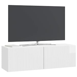Nástěnná TV skříň Bílá s vysokým leskem 98 x 31 x 30 cm - obrázek 3