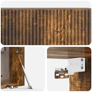 Nástěnná TV skříň Kouřový dub 98 x 31 x 30 cm Kompozitní dřevo - obrázek 9