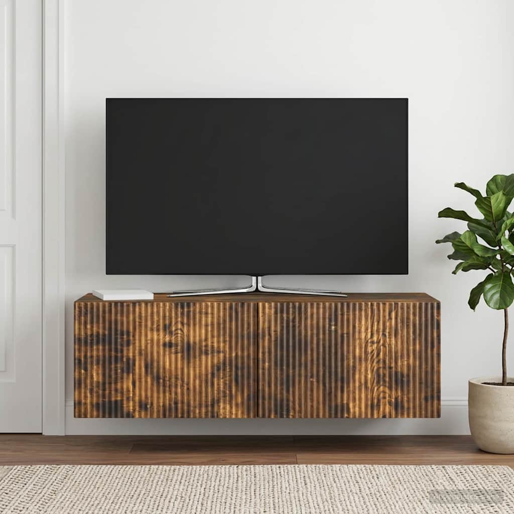 Seinälle asennettava TV-kaappi Savutammi 98 x 31 x 30 cm - Image 4