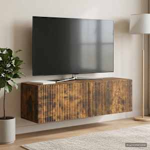 Nástěnná TV skříň Kouřový dub 98 x 31 x 30 cm Kompozitní dřevo - obrázek 1