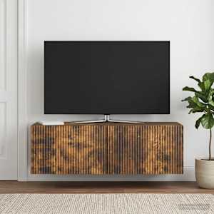 Nástěnná TV skříň Kouřový dub 98 x 31 x 30 cm Kompozitní dřevo - obrázek 4