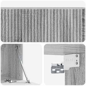 Nástěnná TV skříň Šedá sonoma 98 x 31 x 30 cm Kompozitní dřevo - obrázek 9