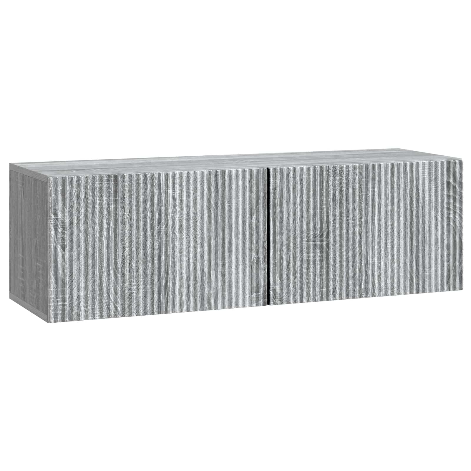 vidaXL Oglindă TV montată pe perete Sonoma gri 98 x 31 x 30 cm