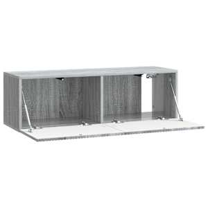 Nástěnná TV skříň Šedá sonoma 98 x 31 x 30 cm Kompozitní dřevo - obrázek 5