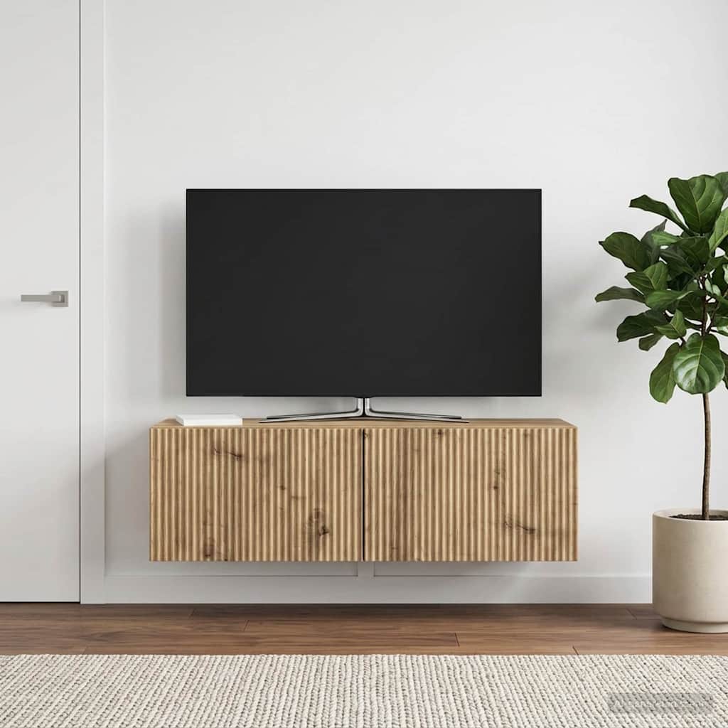 Seinälle asennettava TV-kaappi Artisaanitammi 98 x 31 x 30 cm - Image 4