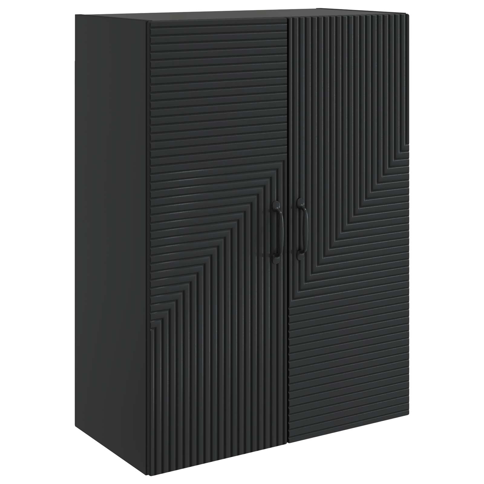 vidaXL Dulap montat pe perete Negru 66 x 34,5 x 90 cm Lemn prelucrat