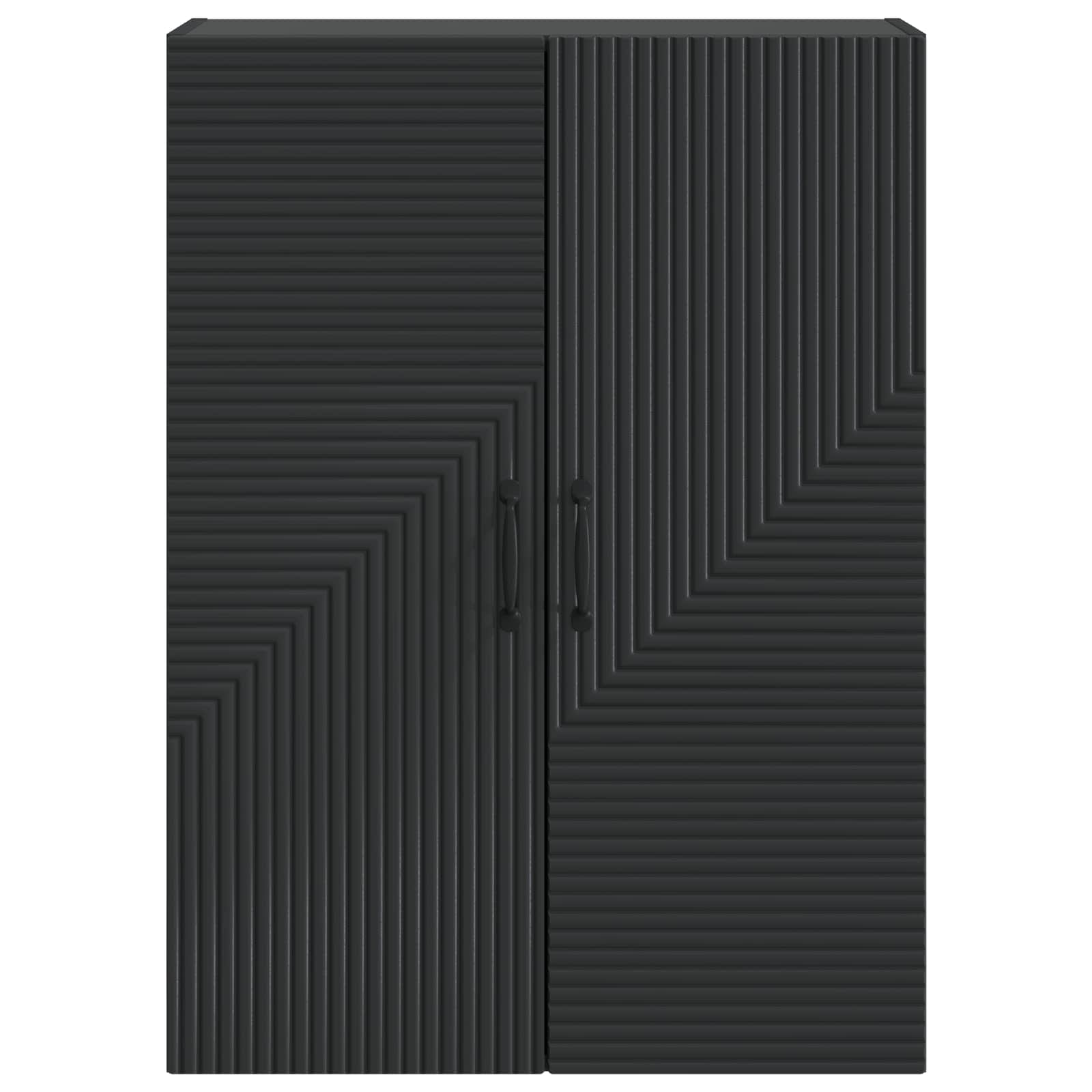 Omara za steno Črna 66 x 34,5 x 90 cm Inženirski les - slika 3