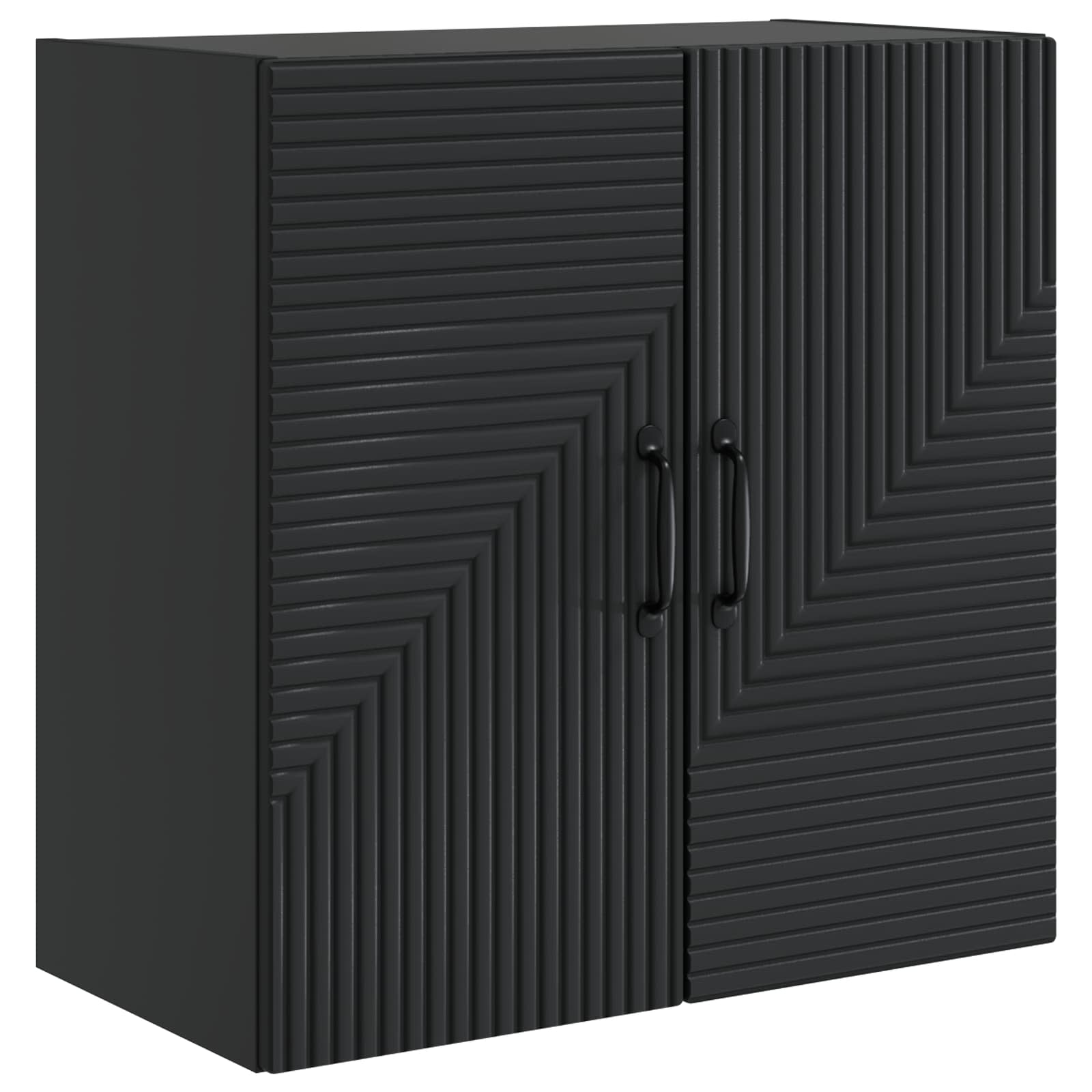 vidaXL Dulap montat pe perete Negru 59 x 31 x 60 cm Lemn prelucrat