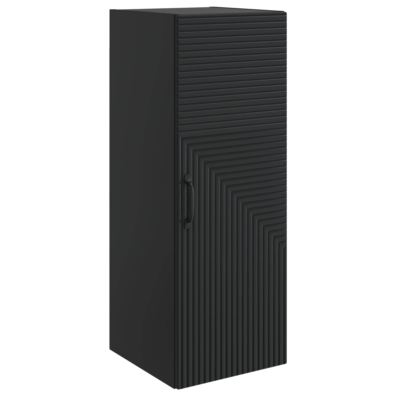 vidaXL Dulap montat pe perete Negru 33 x 34,5 x 90 cm Lemn prelucrat