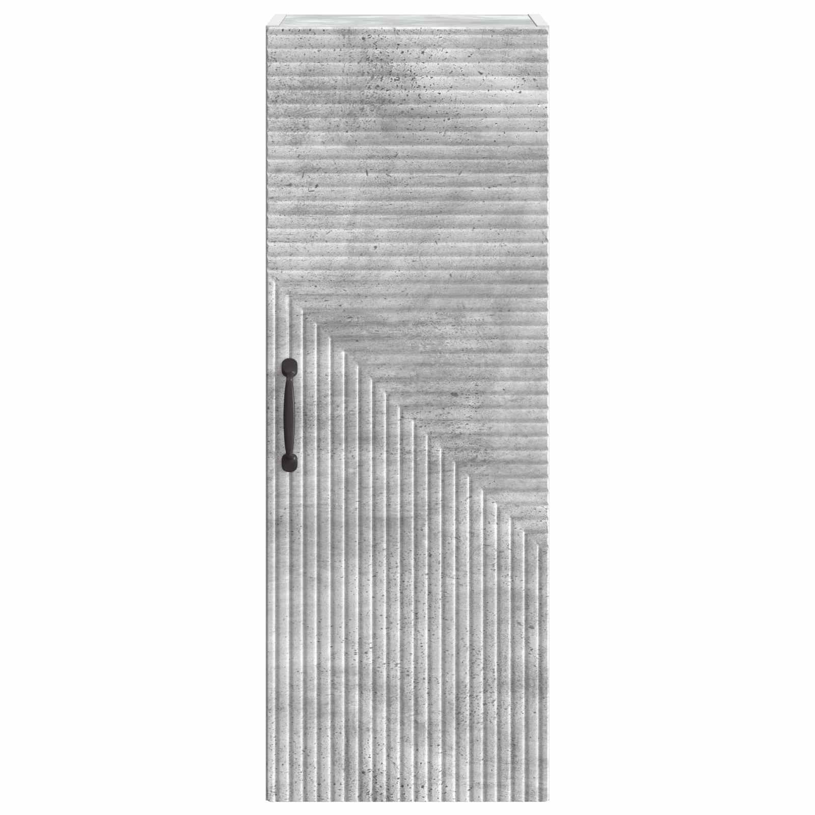 Omara za steno Betonsko siva 33 x 34,5 x 90 cm Inženirski les - slika 3