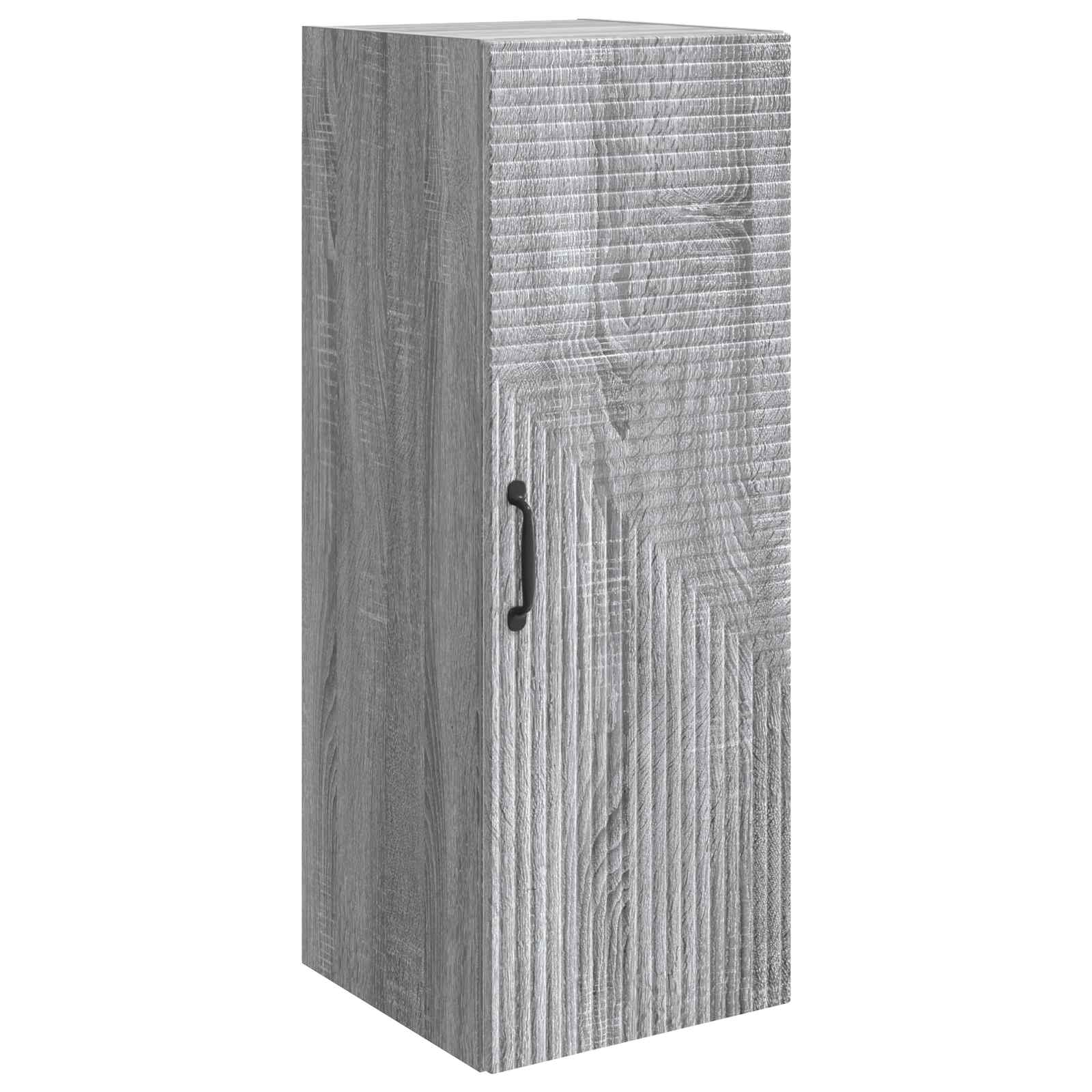 vidaXL Dulap montat pe perete Sonoma gri 33 x 34,5 x 90 cm