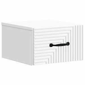 vidaXL Seinale kinnitatav &ouml;&ouml;tis Valge 34,5 x 33 x 20 cm Tehispuit