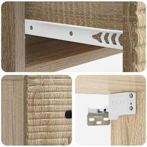 Nástěnný noční stolek 2 pcs Dub sonoma 34,5 x 33 x 20 cm - obrázek 10