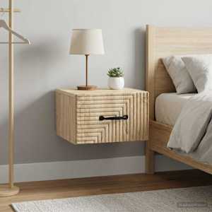 Nástěnný noční stolek 2 pcs Dub sonoma 34,5 x 33 x 20 cm - obrázek 4