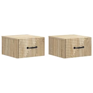 Nástěnný noční stolek 2 pcs Dub sonoma 34,5 x 33 x 20 cm - obrázek 2