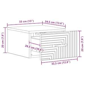 Nástěnný noční stolek 2 pcs Dub sonoma 34,5 x 33 x 20 cm - obrázek 12