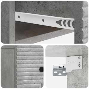 Nástěnný noční stolek 2 pcs Betonově šedá 34,5 x 33 x 20 cm - obrázek 10
