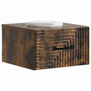 Nástěnný noční stolek 2 pcs Kouřový dub 34,5 x 33 x 20 cm - obrázek 3