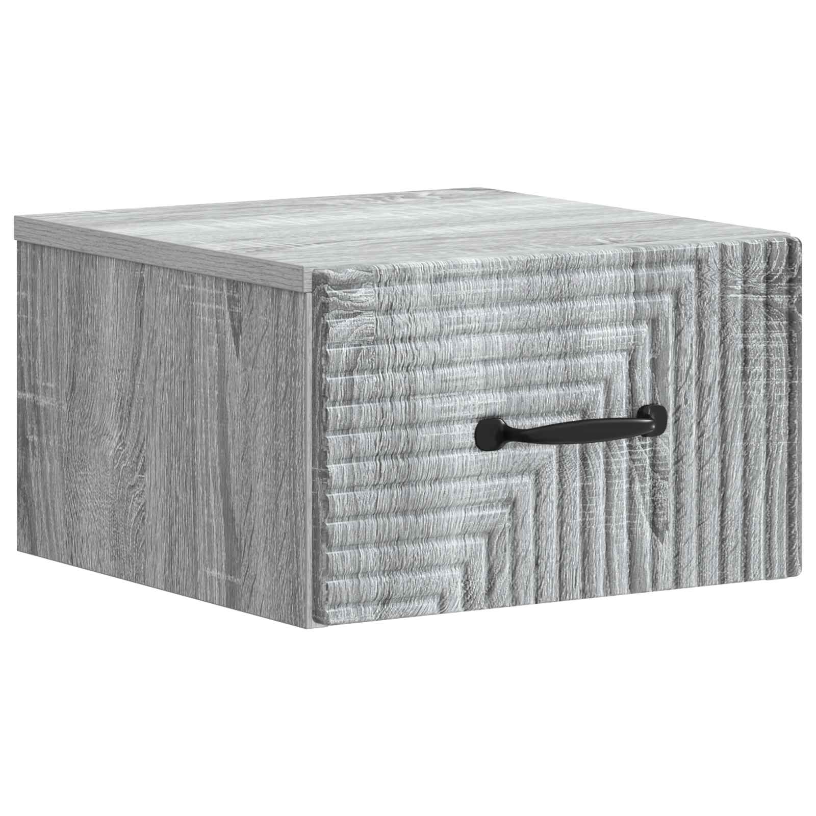 vidaXL Dulap de noapte suspendat Sonoma gri 34,5 x 33 x 20 cm