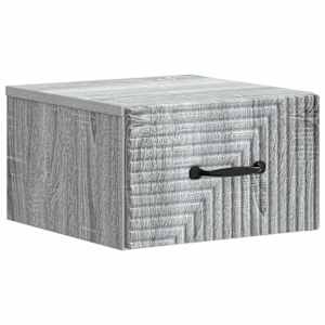 Nástěnný noční stolek 2 pcs Šedá sonoma 34,5 x 33 x 20 cm - obrázek 5