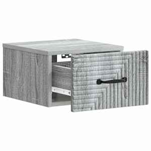 Nástěnný noční stolek 2 pcs Šedá sonoma 34,5 x 33 x 20 cm - obrázek 6