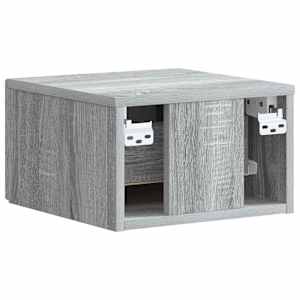 Nástěnný noční stolek 2 pcs Šedá sonoma 34,5 x 33 x 20 cm - obrázek 9